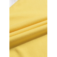 Yellow Color Block Splicing O-Neck Blouse