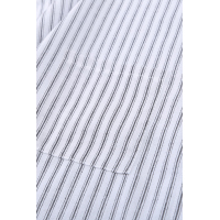 White Short Sleeve Striped Shirt