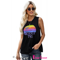 Beer Me Casual Black Tank