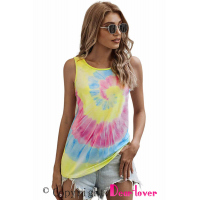 Pink Tie Dye Tank Top