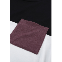 Colorblock Pocketed Cap Sleeve Top