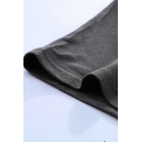 Gray Color Block Panel Front T-shirt with Knot