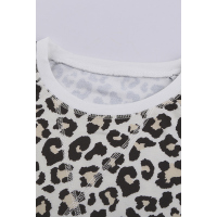 Long Sleeve Leopard Print Top