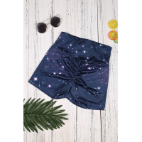 Gray Galaxy Print Booty Yoga Shorts