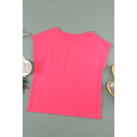 Rose Pocketed Tee with Side Slits