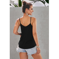 Black Spaghetti straps Slip Camisole