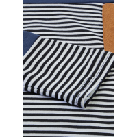 Blue Pinstripe Patch Pocket Top