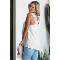 White Like An Angel Lace Cami Tank