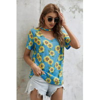 Sunflower Hollow Out T-shirt