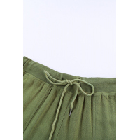 Green Pocketed Drawstring Joggers