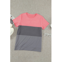 Gray Contrast Colorblock T-shirt