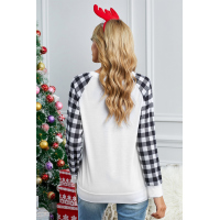 Merry Christmas Gray Long Sleeve Top