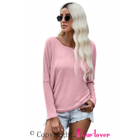 Batwing Sleeve Ribbed Top