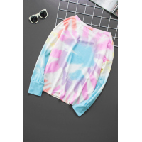 Rainbow Tie Dye Pullover Long Sleeve Top