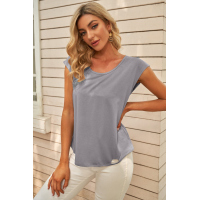 Gray Cut Out T-shirt