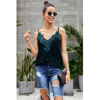 Green Whimsical Velvet Cami Tank