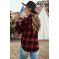 Red Buffalo Checkered Print Chest Pockets Shirt