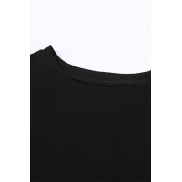 Black Longline Pocketed Top