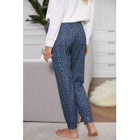 Blue Breezy Leopard Joggers