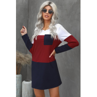 Color Block Pocket Mini Dress