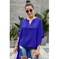 Blue Chic High Low Kimono Top