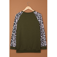 Olive Leopard Long Sleeve Top