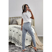 Heathered Gray Pocketed Casual Joggers