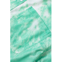 Green Whirlwind Tie Dye Button Shirt with Pocket