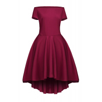 Burgundy All The Rage Skater Dress