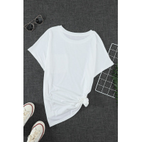 Sequin Pocket White Short Sleeve T-shirt