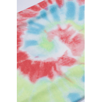 Red Raglan Sleeves Tie Dyed Tee