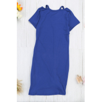 Blue Clear Skies Jersey Twist T-Shirt Dress