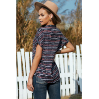 Black Short Sleeve Toss and Tumble Printed Pocket Shirt