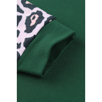 Green Leopard Long Sleeve Top