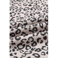 Apricot Leopard Print 3/4 Length Sleeve Top