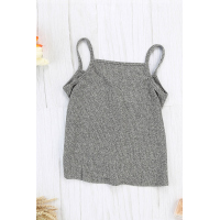 Gray Buttoned Knit Camisole