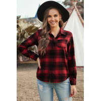 Red Buffalo Checkered Print Chest Pockets Shirt