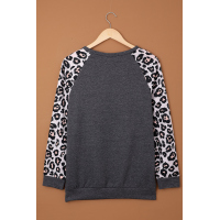 Gray Leopard Long Sleeve Top