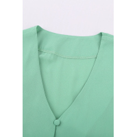 Green Forever Tonight Button Tie Top