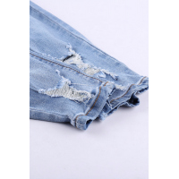 Distressed Mid Rise Jeans