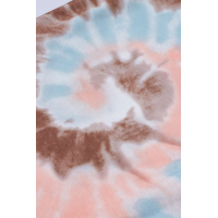 Brown Raglan Sleeves Tie Dyed Tee