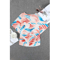 Tie-dye Print Flowy Dolman Top