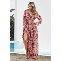 Wild Lotus Ruffle Tiered Maxi Dress