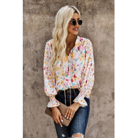 Cakewalk Floral Smocked Blouse