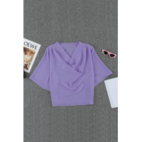 Purple Draped Blouse