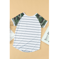 Green Striped Camo Pocketed Patch Tee