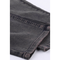 Dark Gray Pocketed Denim Joggers