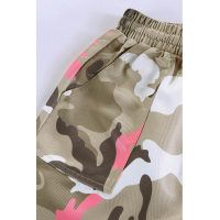 Elastic Waist Neon Camo Joggers