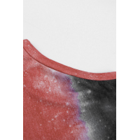 Ombre Red Tie-dye Long Sleeve Top