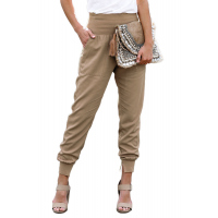 Khaki Pocketed Casual Joggers